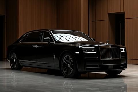 Majestic black Rolls-Royce Ghost for hire