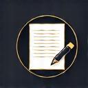 Request Quote Icon - Document with a pen