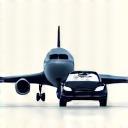 Airport Pick-up & Drop-off Icon - Airplane and car symbol