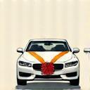 Event & Wedding Transportation Icon - Car decorated with ribbons
