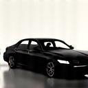 Luxury Car Hire Icon - Elegant black sedan silhouette